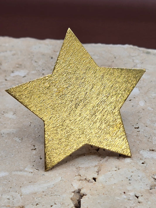 Sortija estrella, color oro mate, ajustable